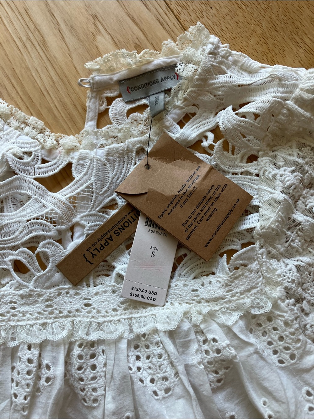 Anthropologie conditions Apply lace blouse, NWT, small - Picture 4 of 7